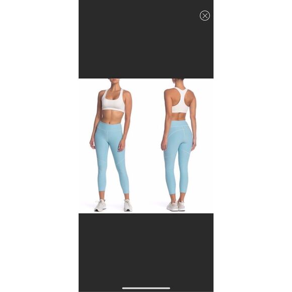 Outdoor Voices Women's‎ Warmup Leggings Cropped Gym Pool Blue Small yoga - Picture 2 of 11